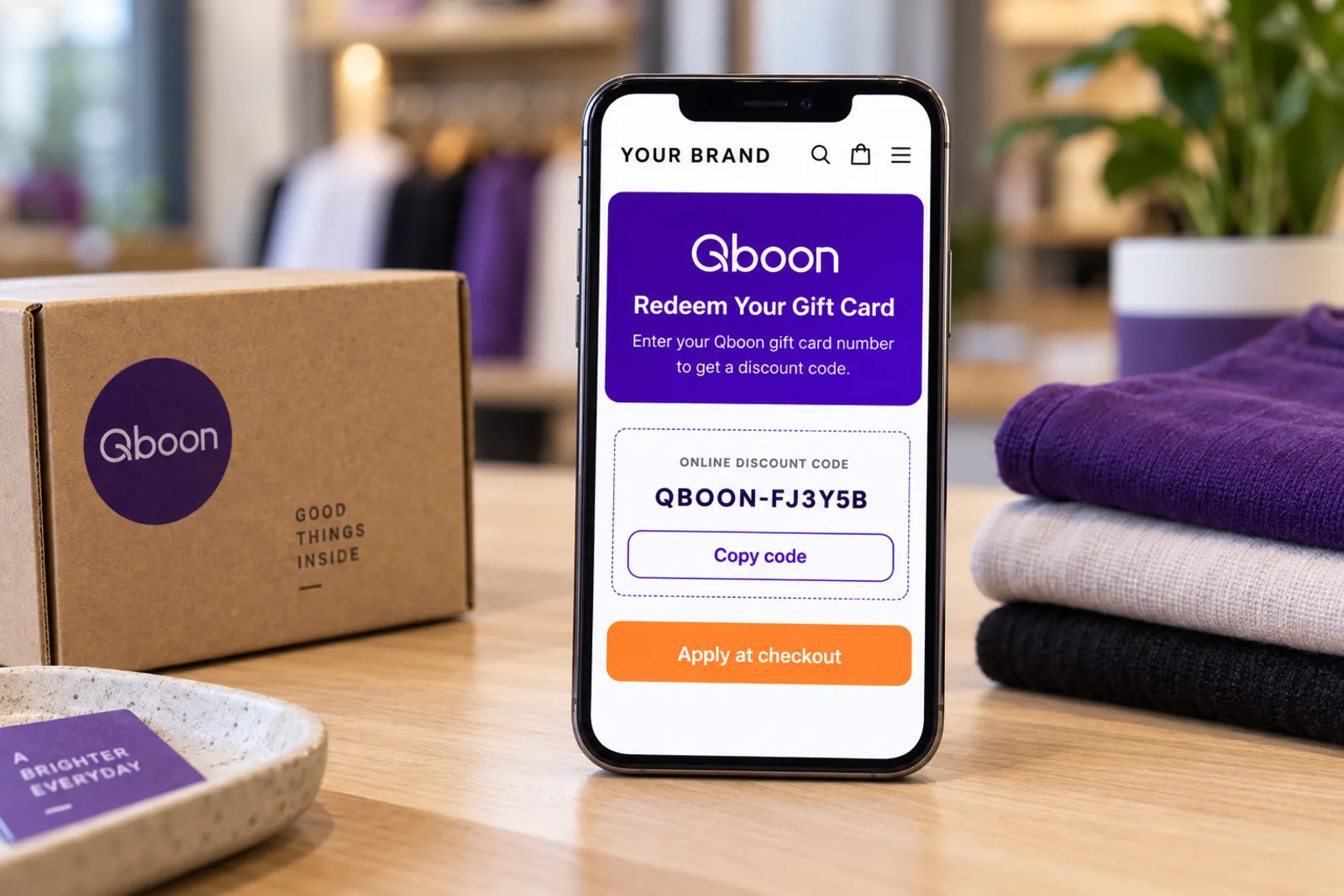 The Shopify app converting a gift card balance into a discount code