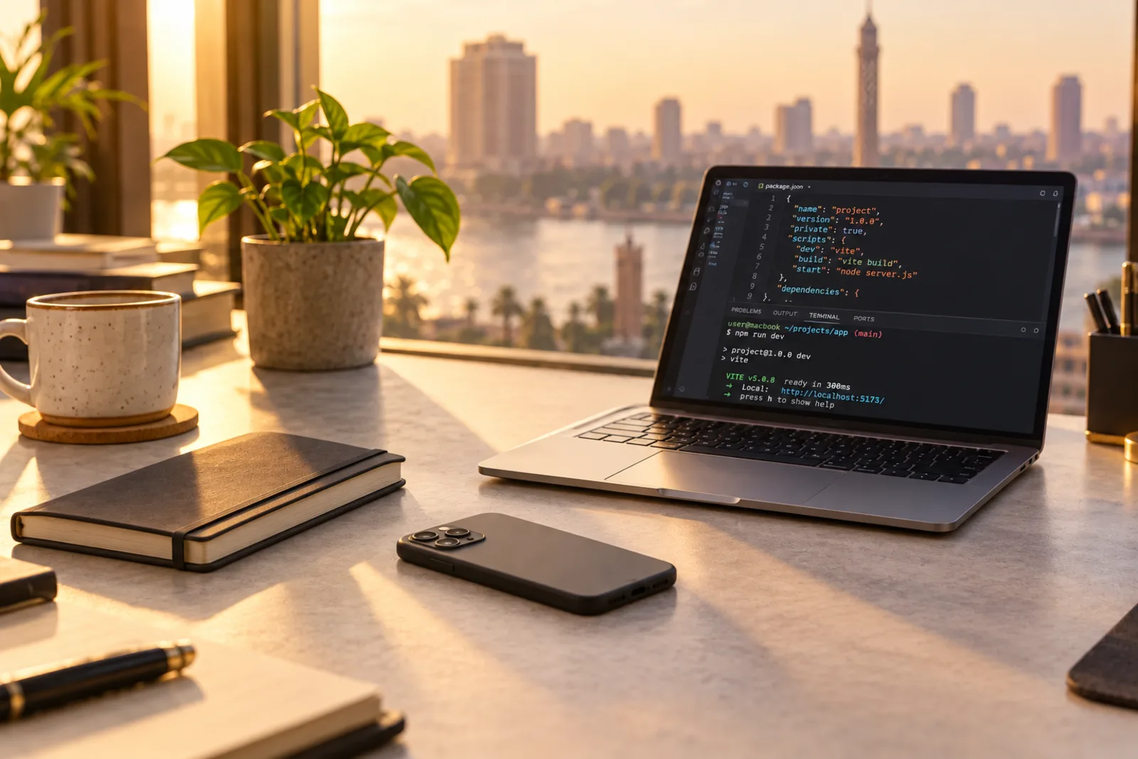 A developer looking at API code that issues a gift card on a laptop screen
